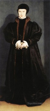 デンマークのクリスティーナ ミラノ公爵夫人ハンス・ホルバイン二世 Oil Paintings